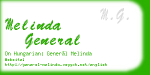 melinda general business card